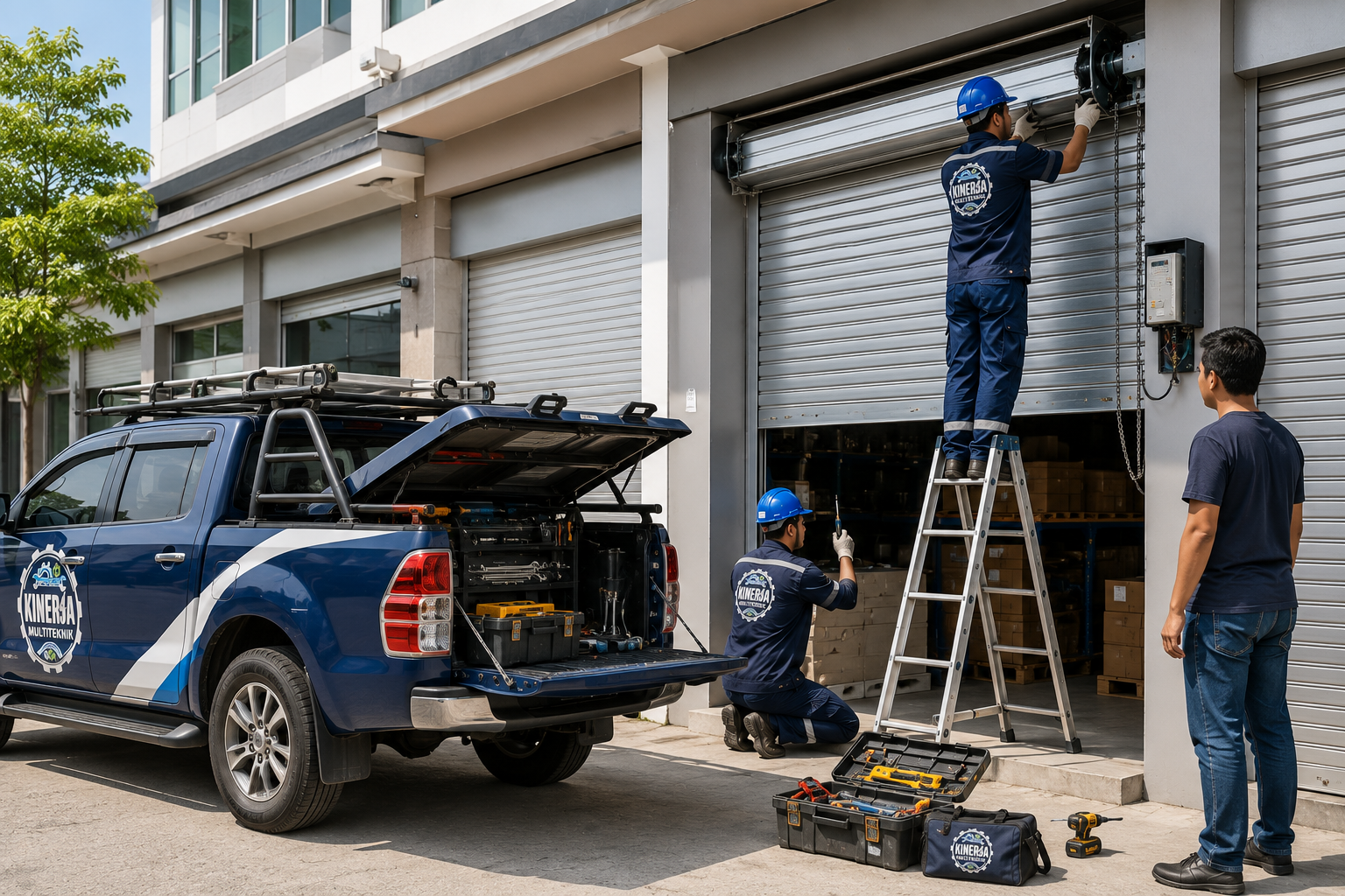 Sektor Industrial - Pintu otomatis dan manual tugas berat untuk pabrik dan gudang logistik
